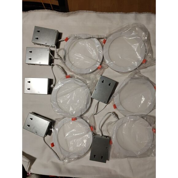 Amico 6 Pack 6 Inch 5CCT Ultra-Thin LED Recessed Ceiling Light with Junction Box - Picture 2 of 8